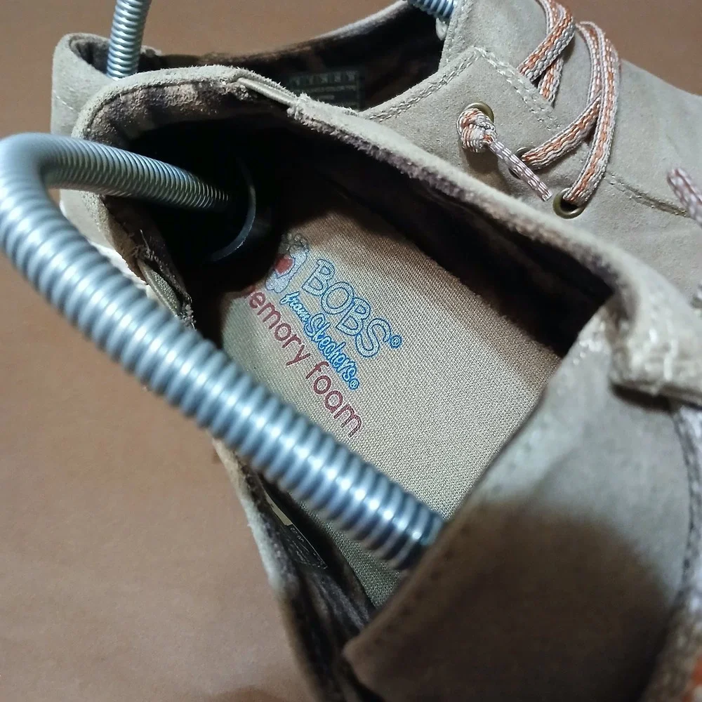 Bobs From Skechers Shoes Womens Size 9 Skipper Casual Sneakers Beige Lace Up